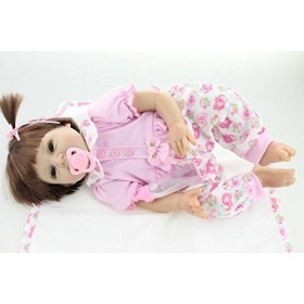 Poupée Bébé Reborn en Silicone Souple, 22 Pouces, 55Cm, Bouche Magnétique, Joli Jouet Réaliste pour Garçon Et Fille, Éléphant