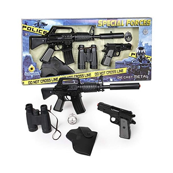 GONHER - 4466 - Jeu De Tir - Set Police - Fusil + Pistolet - Special Force