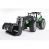 bruder 03081 - Deutz Agrotron X720 avec chargeur frontal, tracteur, ferme, jouet, véhicule