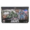 Marvel 80e anniversaire Legends Series - Edition Collector - Figurine 15 cm et moto Captain America