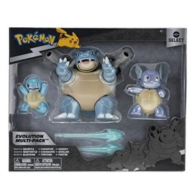 Bizak Pokemon Multipack Evolution Triple, Evolution de Squirtle Y Compris Wartortle et Blastoise, Les Chiffres grandissent Se
