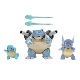 Bizak Pokemon Multipack Evolution Triple, Evolution de Squirtle Y Compris Wartortle et Blastoise, Les Chiffres grandissent Se