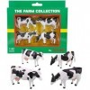 Toyland® Pack of 4 - Vaches de Race frisonne à léchelle 1:32 - La Collection de la Ferme - Animaux de Ferme à Collectionner