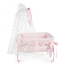 La Nina 65052 Berceau avec poupées en Dentelle Rose
