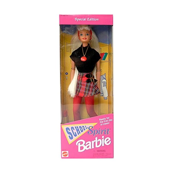 1995 Barbie - Shool Spirit - Rentrée des Classes - Prête pour le 1er jour de classe avec sa jupe écossaise - Spéciale Edition