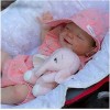 Poupées De Bébé Reborn De 22 Pouces, Poupée De Bébé en Vinyle De Silicone Souple Faite À La Main avec De Vrais Vêtements, Pou