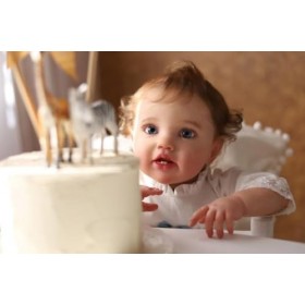 Pinky Reborn Poupée Reborn de 61 cm - Poids réaliste - Corps souple - Jouet pour enfants