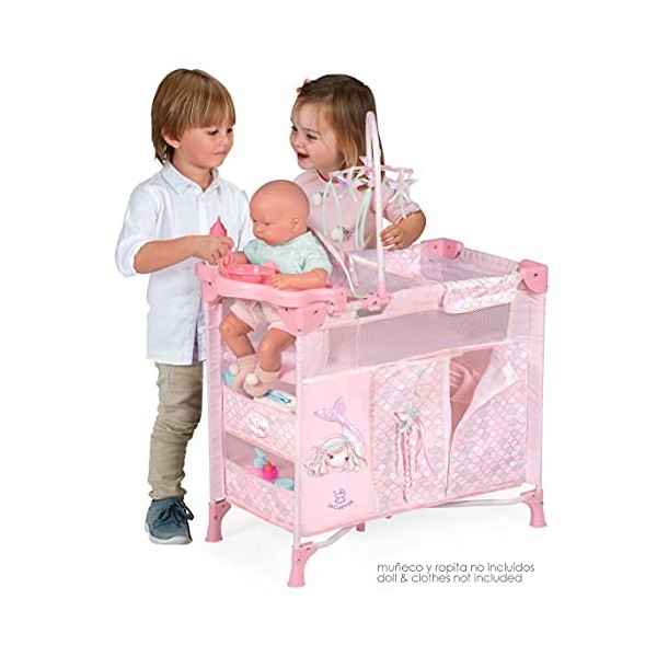 DE CUEVAS TOYS- Armoire avec Table à Langer pour Poupées Pliante Ocean Fantasy DeCuevas Toys 53041, Multicolor, Petit