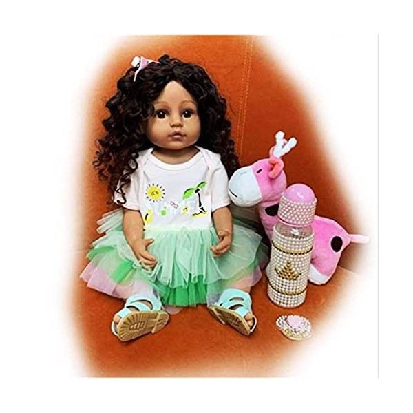 Poupées Réalistes pour Bébé Fille, en Silicone Souple, Vinyle, Ensemble Cadeau Lesté, 22 Pouces, Poupée Mignonne Et Réaliste 