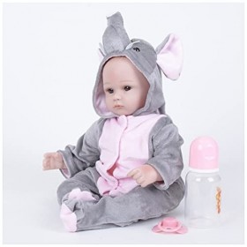 Baby Girls Reborn Baby – Poupée en silicone de 42 cm, cadeau danniversaire pour enfants