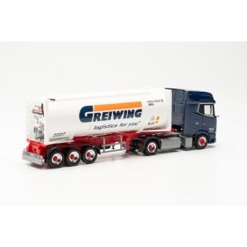 herpa Maquette Camion DAF XG+ Drucksilo-Sattelzug Greiwing NordrheinWestfalen/Duisburg , échelle 1/87, Model Allemand, pièce