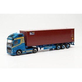 Herpa Maquette Camion Volvo FH Gl. XL 2020 Semi-remorque Porte-conteneurs Kollmeyer/Beacon, échelle 1/87, Model Allemand, piè