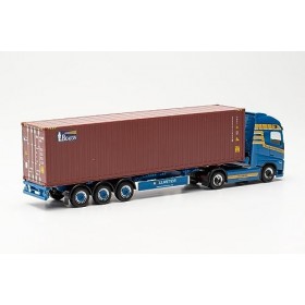 Herpa Maquette Camion Volvo FH Gl. XL 2020 Semi-remorque Porte-conteneurs Kollmeyer/Beacon, échelle 1/87, Model Allemand, piè