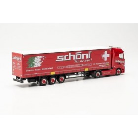 Herpa Maquette Camion Renault T Facelift Semi-remorque à Rideau Schöni International, échelle 1/87, Model Allemand, pièce de 