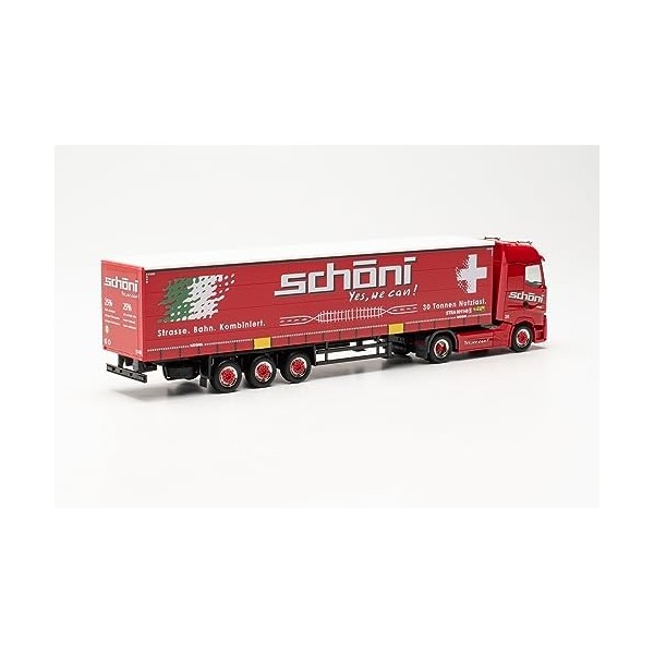 Herpa Maquette Camion Renault T Facelift Semi-remorque à Rideau Schöni International, échelle 1/87, Model Allemand, pièce de 