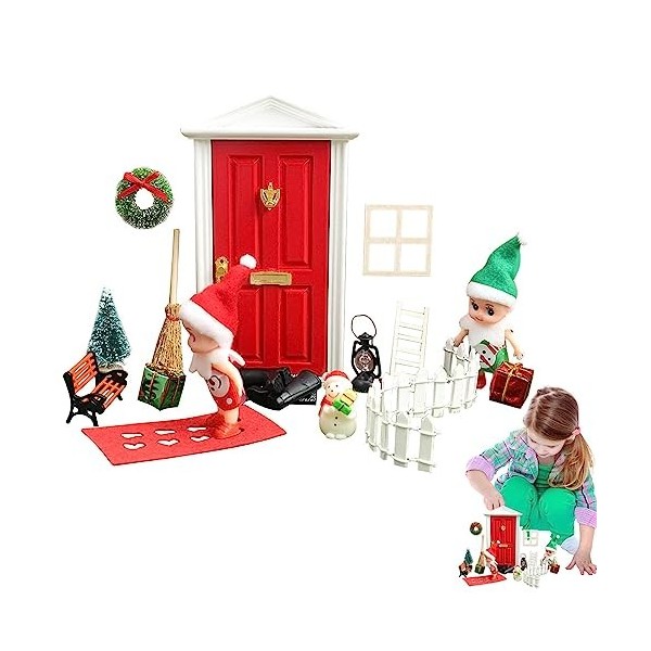 ZORQ 5 Pcs Miniatures de Maison de poupée de Noël - Kit de Bricolage Miniature en Bois - Mini décorations de Noël réutilisabl