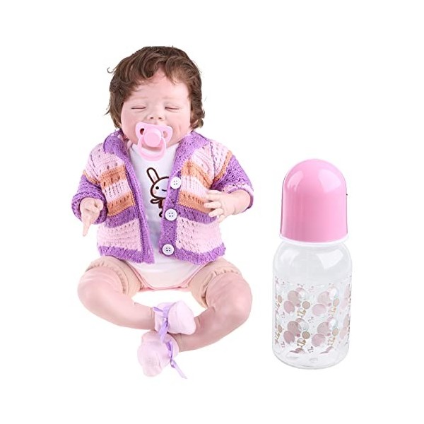 haiaxx Reborn Poupées Bébé, Jeunes Accessoires Nourrissants Jouet Animaux en Peluche Poupée De Silic