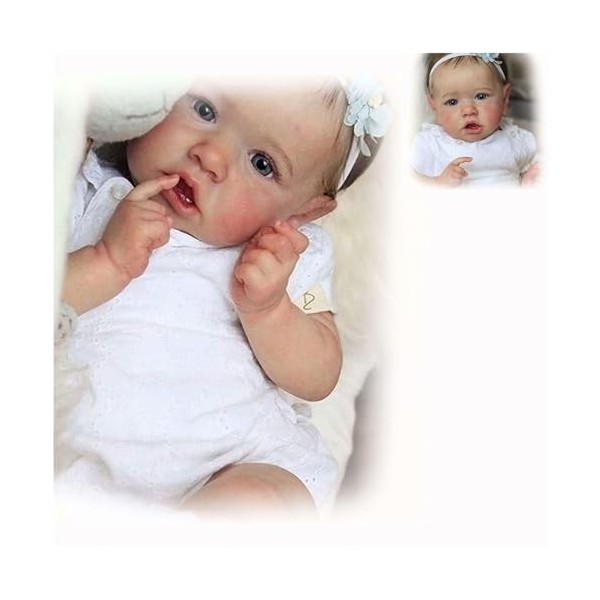 Poupée pour Enfants, poupées de 22 Pouces en Silicone véritable, Faites à la Main, bébé Qui Ressemble à Une Vraie Fille, Meil