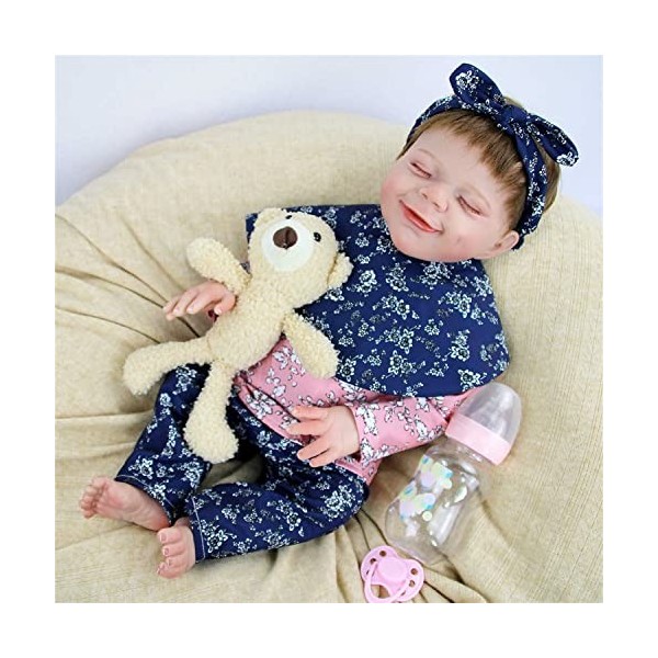 TMXK Reborn Baby Doll, Vinyle Doux, Silicone, Poupe Renaissance Raliste, pour Les Filles, Poupe Relle pour Les Nouveau-NS