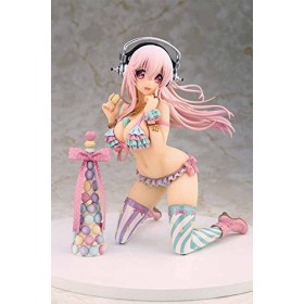 ZORKLIN Super Sonico avec Tour Macaron 1/7 Figurine complète/Figurine danime/modèle de Personnage Peint/modèle de Jouet/Coll