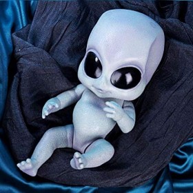 Nouveau-né Poupées Jouet Réaliste Reborn Bébé Alien Poupée Réaliste Cadeau De Noël Jouet Peinture À La Main Bain Imperméable 