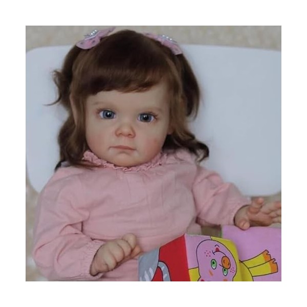 Pinky Reborn Poupée réaliste Reborn pour bébé fille 61 cm