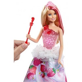 Barbie Dreamtopia poupée princesse Bonbons Sons et Lumières Blonde, jouet pour enfant, DYX28