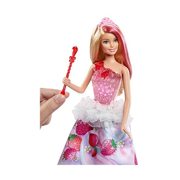 Barbie Dreamtopia poupée princesse Bonbons Sons et Lumières Blonde, jouet pour enfant, DYX28