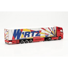 Herpa Maquette Camion Mercedes-Benz Actros 18 Bigspace 15 mètres Semi-remorque frigorifique Wirtz Popart, échelle 1/87, Mode