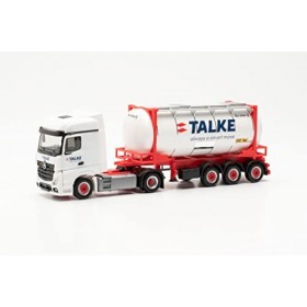 Herpa Mercedes-Benz Maquette Camion Actros Bigspace 18 Semi-remorque Porte-conteneurs Swap Talke, échelle 1/87, Model Allema