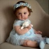 HGMY HPP Poupées réalistes en Silicone pour bébé Fille Peau veloutée et Lisse Cheveux blonds Princesse poupées posables pour 