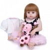 leybold Reborn Baby Dolls, Reborn Girl Doll, 48 cm / 19 Pouces réaliste poupée en Silicone Artisanale, Baby Soft Skin réalist