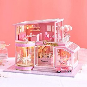 Bricolage Maison De Poupée Bricolage Maison De Poupée en Bois Assemblage en Trois Dimensions Grenier Miniature Maison De Poup