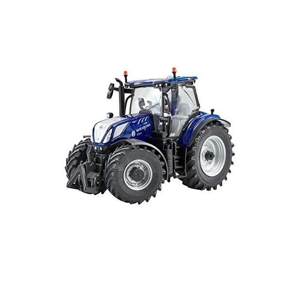 Réplique du Tracteur New Holland T7.300 Blue Power, Compatible avec Les Animaux de la Ferme et Les Jouets à lÉchelle 1:32, C