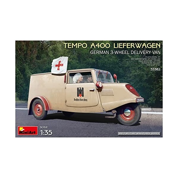 MiniArt MIN35382 Kit de modélisme à 3 roues 1:35-Tempo A400 Lieferwagen - Non peint