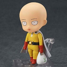 JJRPPFF Q Version Saitama Figure, 3,9 Pouces Un modèle de caractère Punch-Man, Multiples Accessoires Action remplaçable Poupé