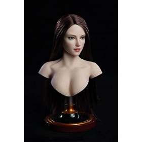 CNMHG Sculpture De Tête De Figurine Femme à Léchelle 1/6, Sculpture Tête De Femme Peau Blanche, SDH018, Tête De Poupée pour 