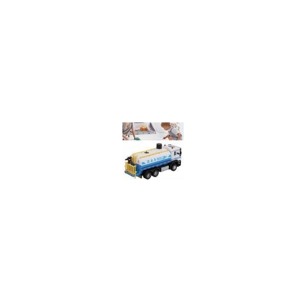 SUNGOOYUE Modèle de Camion-citerne à Eau, 1/50 Arroseur Camion Jouet en Alliage Retirer leau Pulvérisée Arroseur Camion Joue