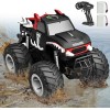 RC Imperméable Monster Truck Garçon 5 6 7 8 Hors Route Toy Car Camion Radiocommandé avec 2 Batteries 1/16 4WD 2,4 GHz RC Voit