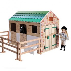 Lottie Dolls Stable Playset, Toy Farm Playset, Toy Barn, Toy Horse Stable Playset, Wooden Barn