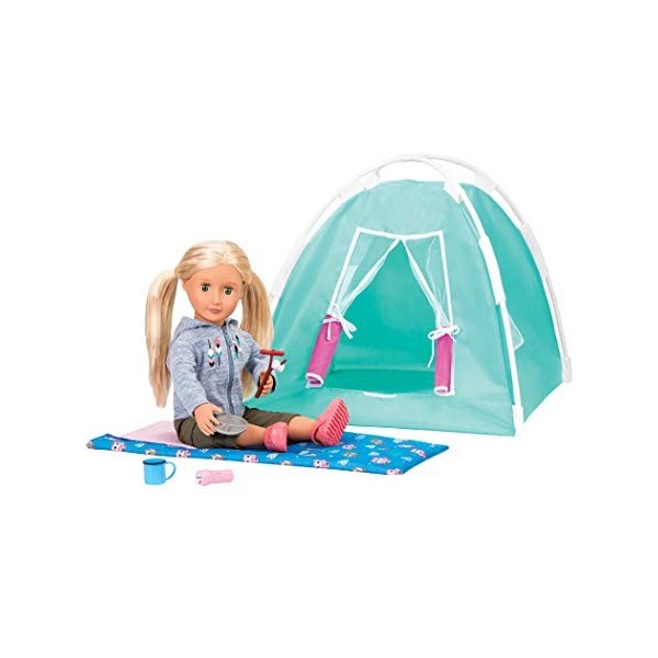 Our Generation 44752 Kit de camping Motif chouette Multicolore