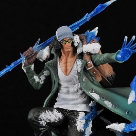 KAMFX One Piece Figure Général du Quartier général de la Marine Kuzan Anime Figure Action Figure Modèle Cartoon PVC Statue Co