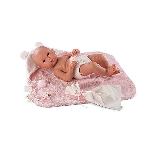 Llorens 63538 – Poupée Bimba avec Sommeil Rose Rock, 35 cm