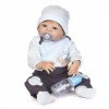 Reborn Bébé Poupées Renaissance Simulation Bébé Poupée en Silicone Souple Enfants Jouets Fille Garçon Cadeaux pour Enfants Jo