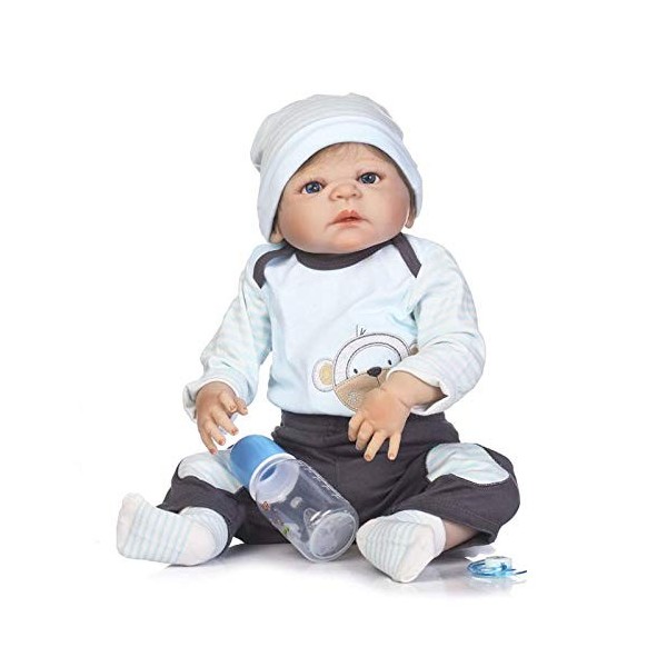 Reborn Bébé Poupées Renaissance Simulation Bébé Poupée en Silicone Souple Enfants Jouets Fille Garçon Cadeaux pour Enfants Jo