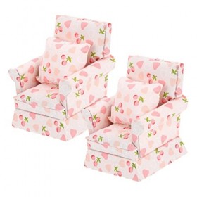 ibasenice 10 Pcs Maison De Poupée Canapé Meubles De Maison De Poupée Mini Canapé Simple Fauteuil 1/12 Échelle Accessoires Min