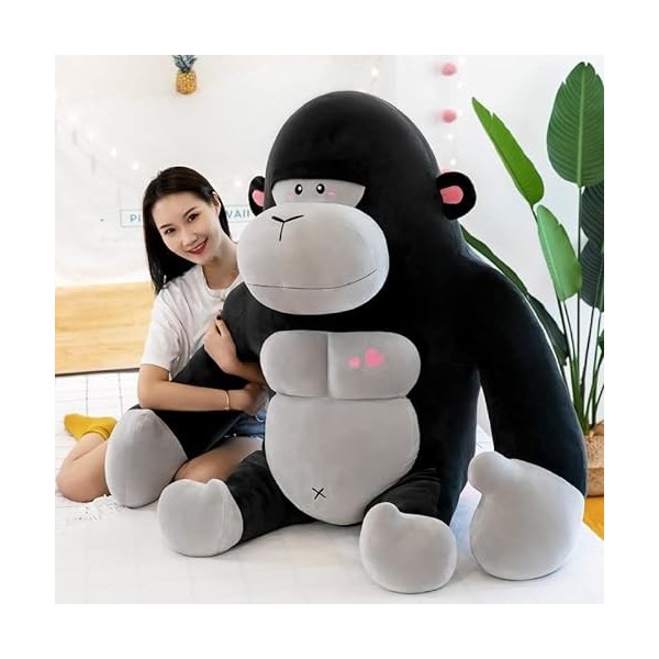 futs Poupée chimpanzé, Oreiller Singe, Jouet en Peluche Kong Kong, Taille de poupée, poupée en Tissu, poupée Gorille Mignonne