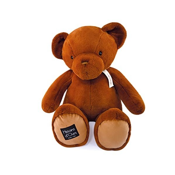 Histoire dOurs - Peluche Géante Ours - Le Nounours - Vanille - 75 cm - Très Grande Peluche Super Douce à Caliner pour les En