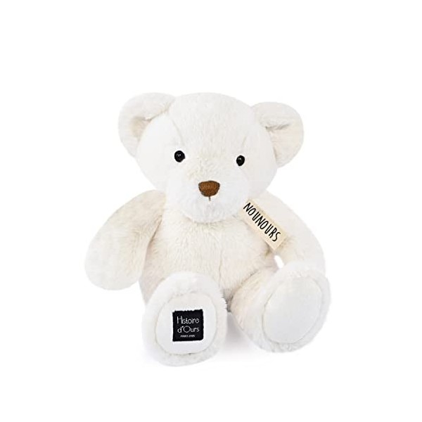 Histoire dOurs - Peluche Géante Ours - Le Nounours - Vanille - 75 cm - Très Grande Peluche Super Douce à Caliner pour les En