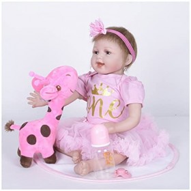 Baby Reborn Dolls Girls – 55 cm – Véritable bébé en silicone – Poupées nouveau-né – Coffret cadeau pour enfants